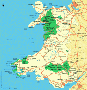 Carte Pays de Galles